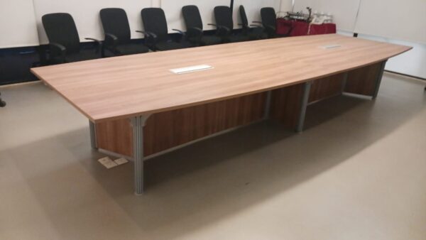 Boat Shape Conference Table With Pole Leg - F1-PBC 1800