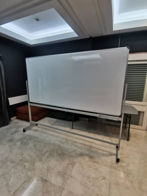 Double Sided Magnetic Whiteboard With Stand - F-DMS