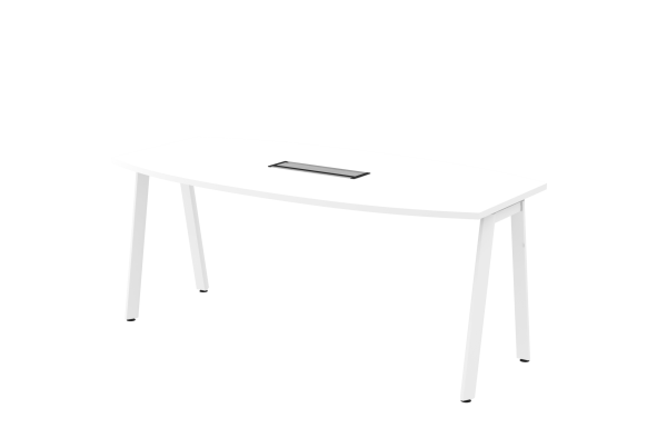 Boat Shape Conference Table With V Metal Leg - V-ASBB 18