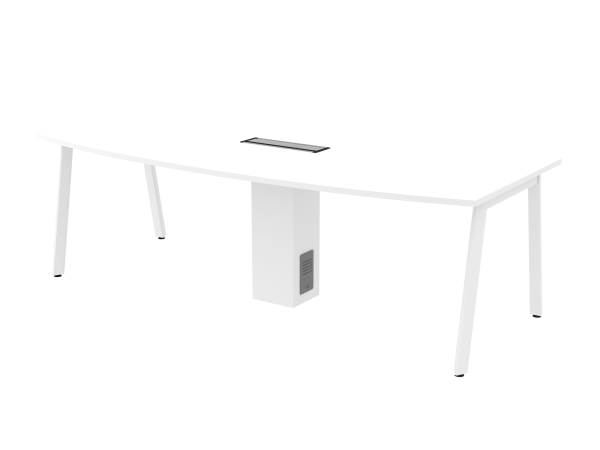 Boat Shape Conference Table With V Metal Leg - V-ASBB 24