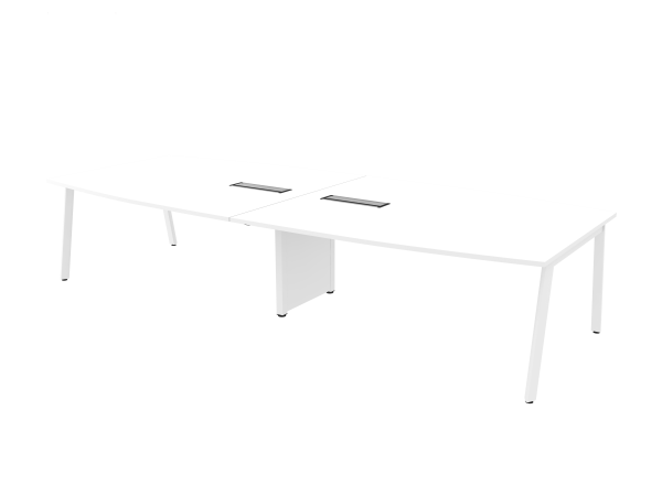 Boat Shape Conference Table With V Metal Leg - V-ASBB 30/36