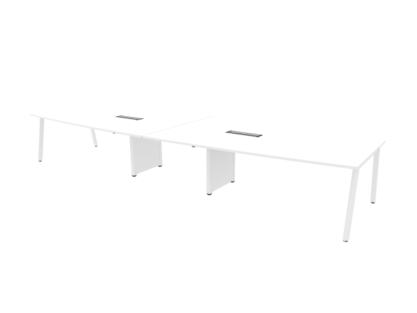 Boat Shape Conference Table With V Metal Leg - V-ASBB 48