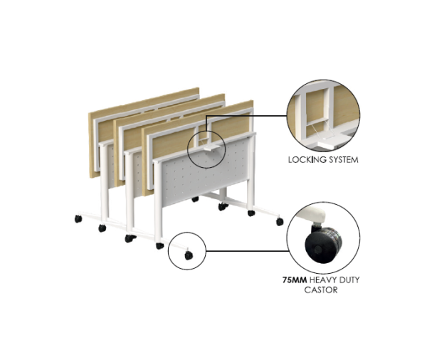 Foldable Training Table With FI Leg – F1-FI