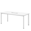 Boat Shape Conference Table With UT Metal Leg - V-UTBB 18
