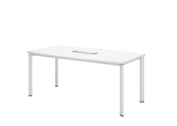 Boat Shape Conference Table With UT Metal Leg - V-UTBB 18