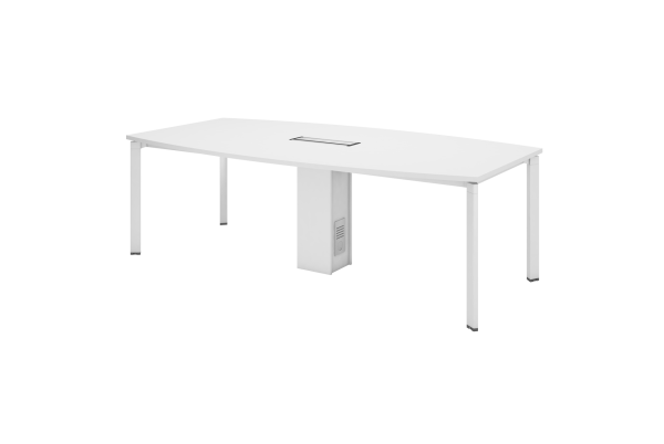 Boat Shape Conference Table With UT Metal Leg - V-UTBB 24