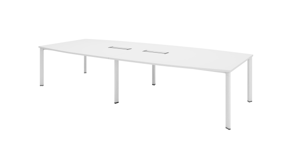 Boat Shape Conference Table With UT Metal Leg - V-UTBB 30/36