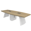 Boat Shape Conference Table With Venzor Metal Leg - V-VBP 24/30/36/48/60