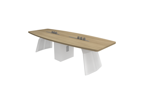 Boat Shape Conference Table With Venzor Metal Leg - V-VBP 24/30/36/48/60