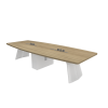 Boat Shape Conference Table With Venzor Metal Leg - V-VBP 24/30/36/48/60
