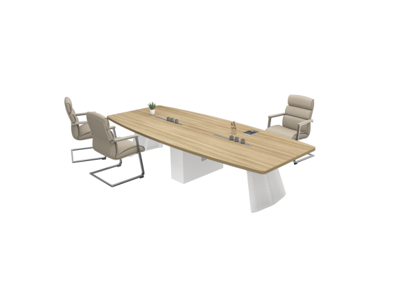 Boat Shape Conference Table With Venzor Metal Leg - V-VBP 24/30/36/48/60