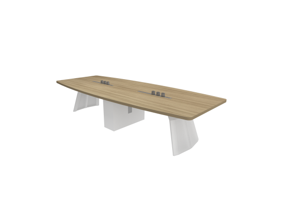 Boat Shape Conference Table With Venzor Metal Leg - V-VBP 24/30/36/48/60