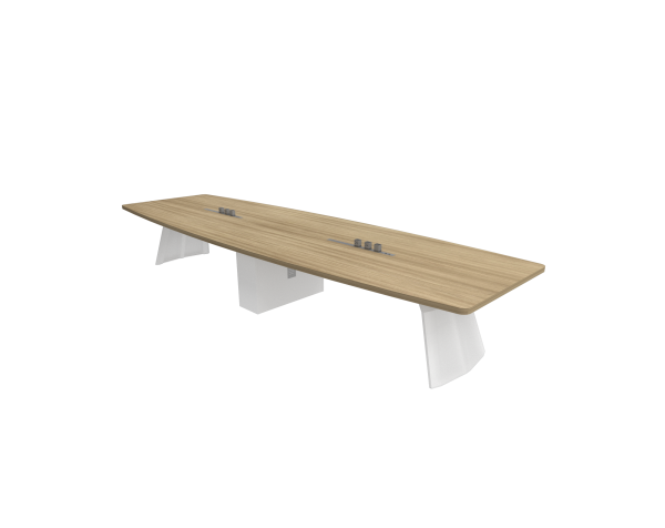 Boat Shape Conference Table With Venzor Metal Leg - V-VBP 24/30/36/48/60