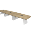 Boat Shape Conference Table With Venzor Metal Leg - V-VBP 24/30/36/48/60