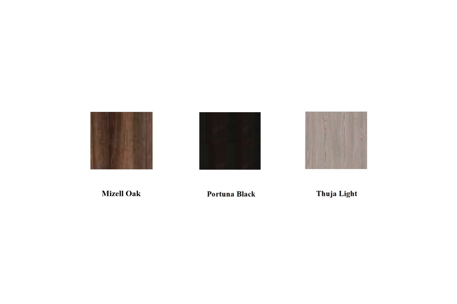 Mizell Oak, Portugas Black, Thuja Light