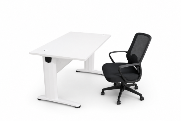 Clearance Stock Promotion – Rectangular Shape Office Table With J Metal Leg - V-BT 128